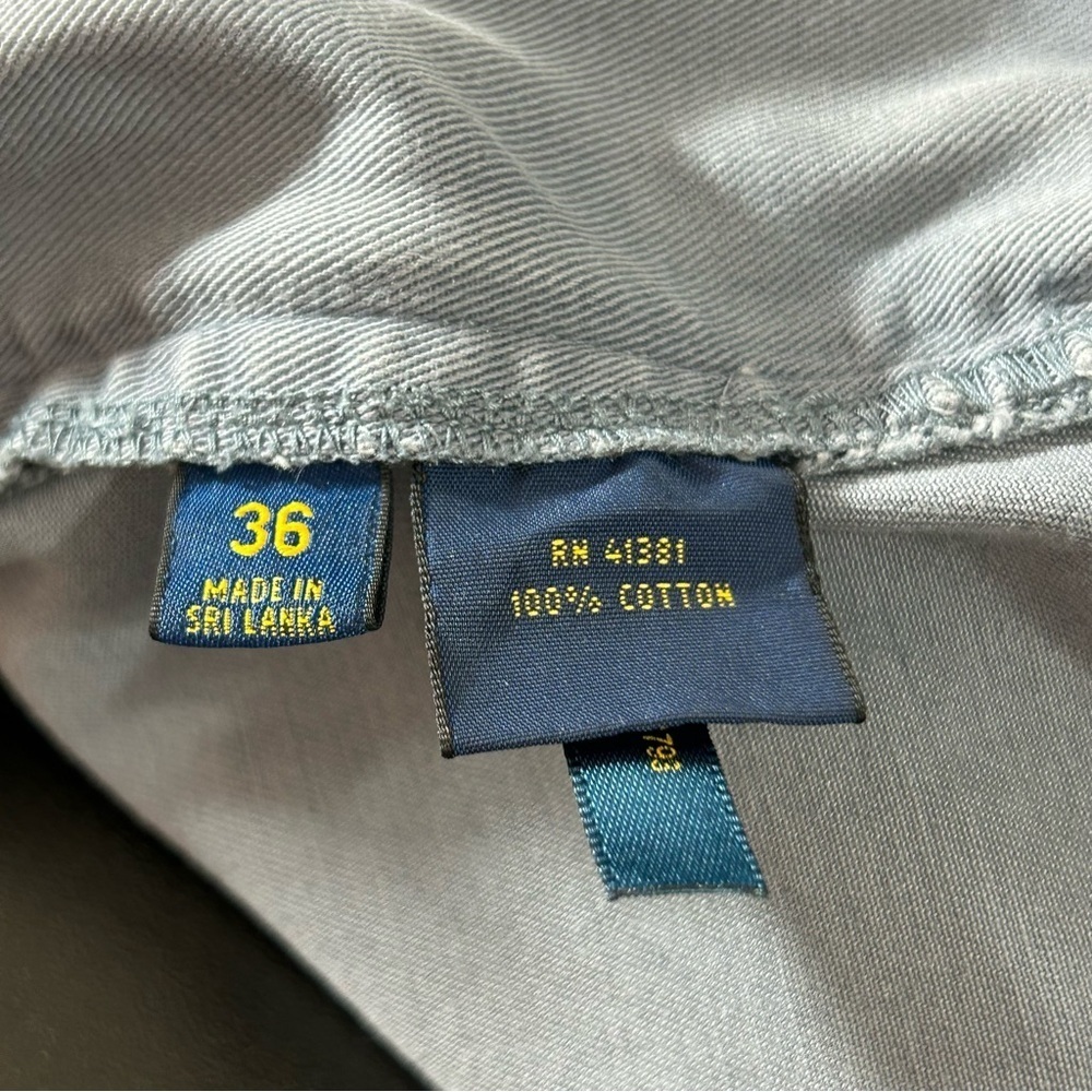 POLO Ralph Lauren Men's Cotton Flat Front Shorts Classic Fit Blue/Gray Size 36 - Picture 4 of 9